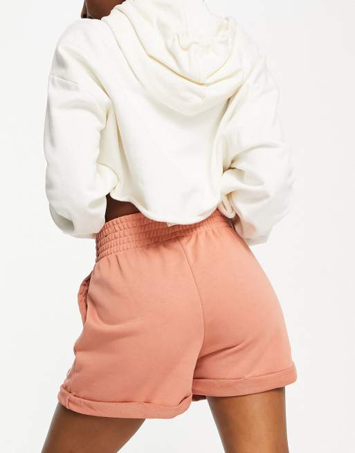 Nike - Pantaloncini a vita alta color cuoio , 2 di 4