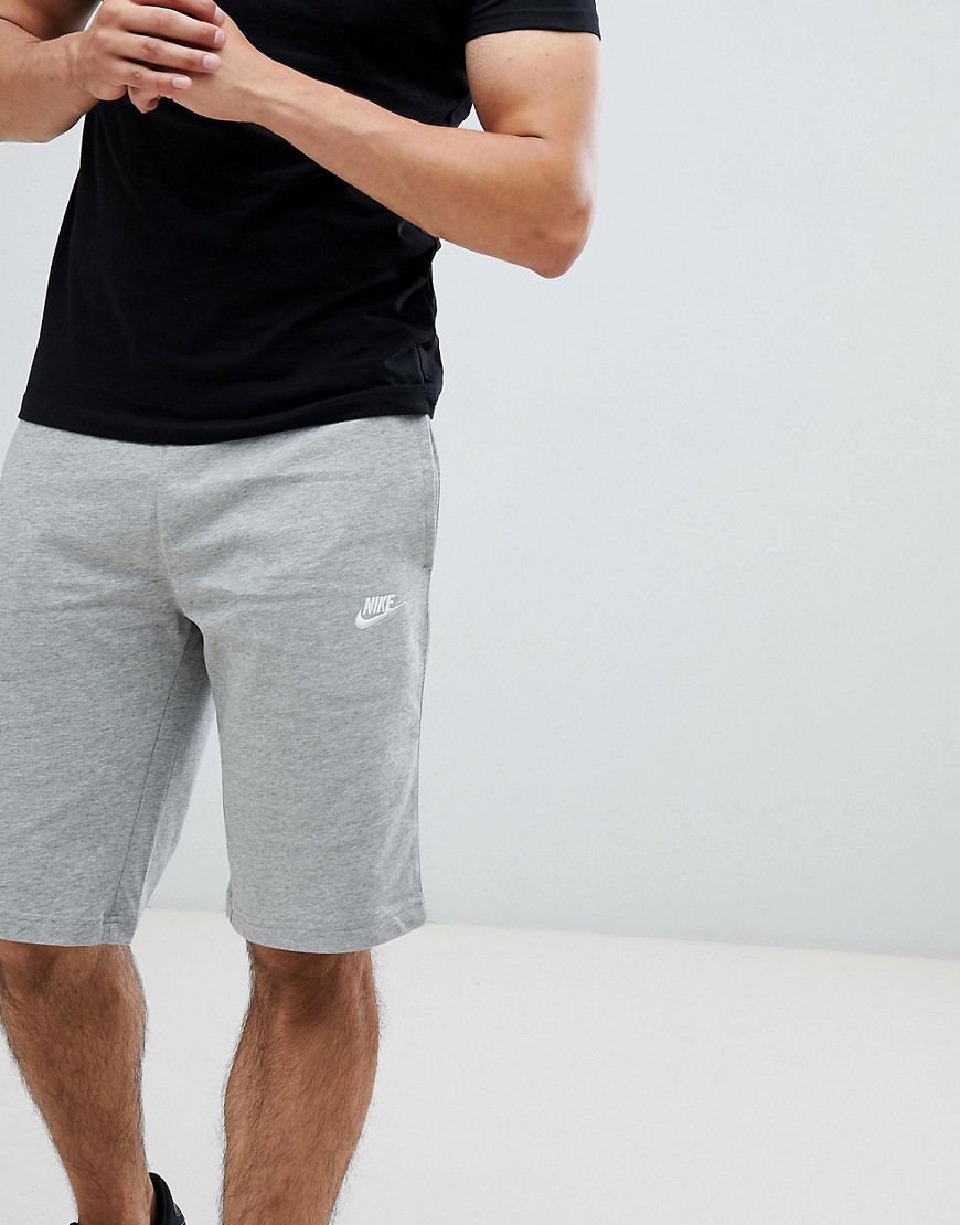 Nike - Pantaloncini grigi in jersey 804419-063-Grigio