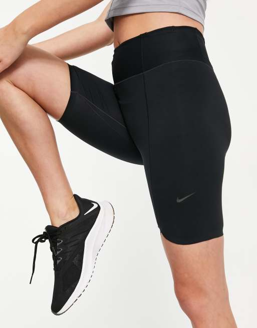 Nike - Pantaloncini leggings da 7'' a vita medio alta, colore nero