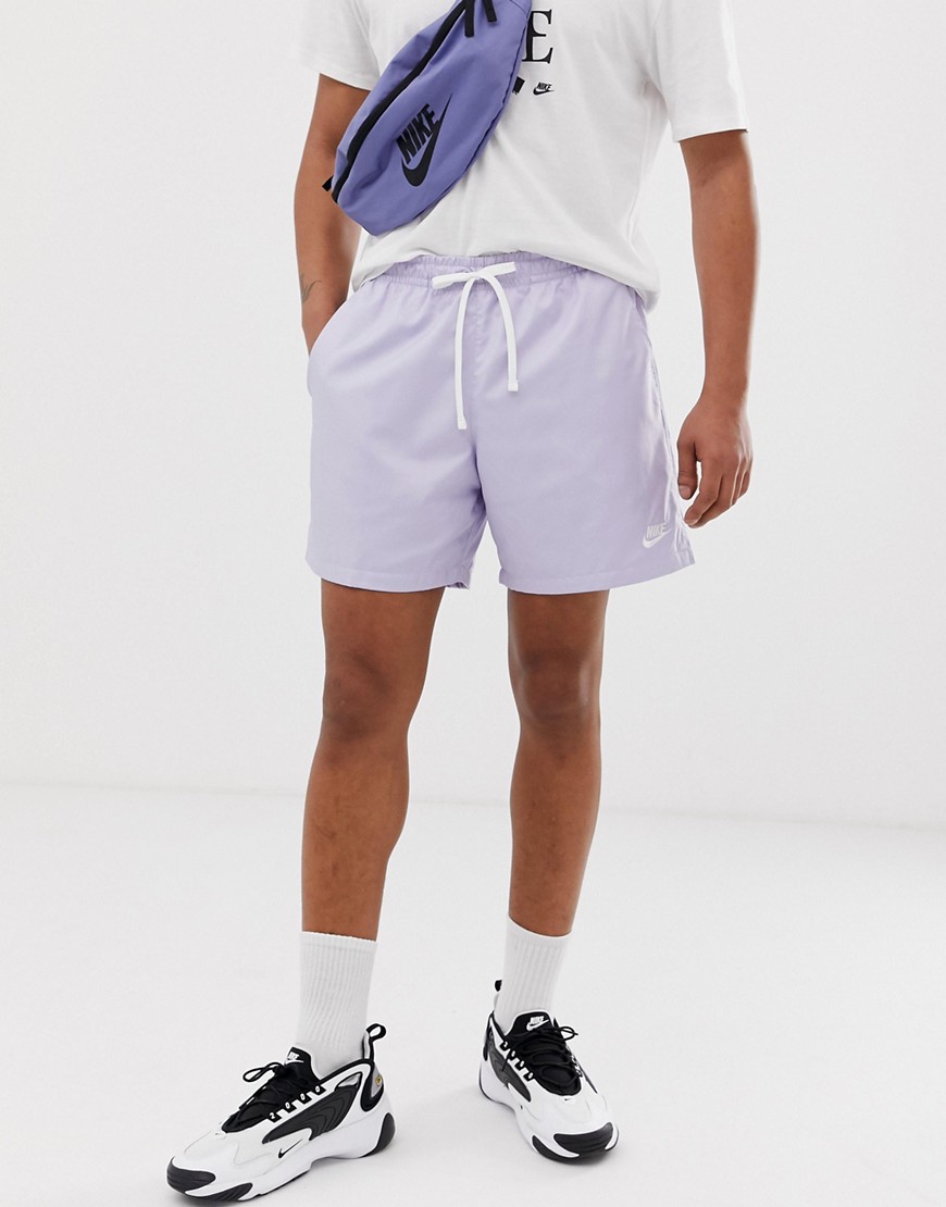 Nike - Pantaloncini lilla con logo-Viola