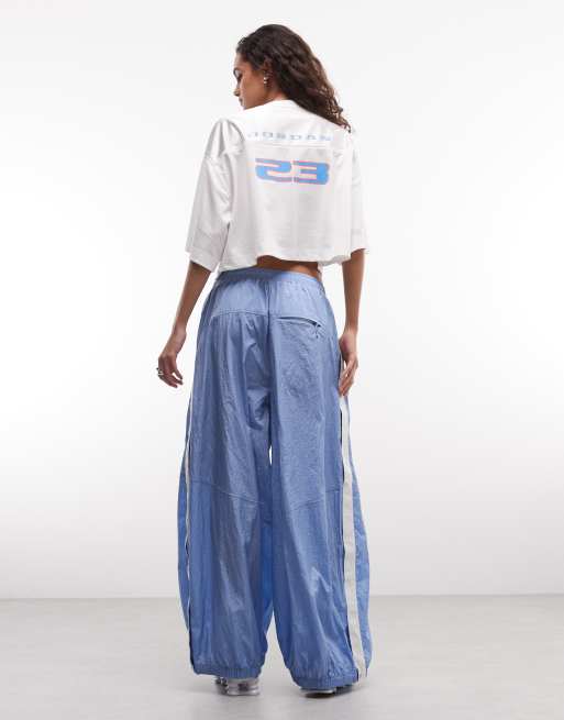 Nike pantaloni track balloon blu, 5 di 5