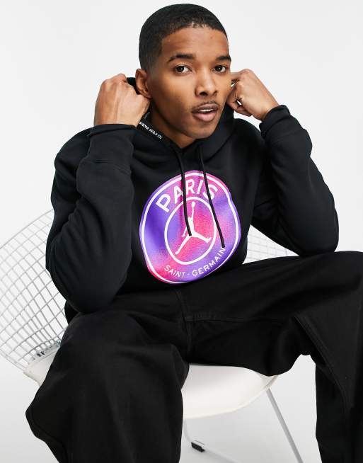 Nike Paris Saint-Germain Jordan logo hoodie in black | ASOS