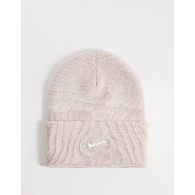 NWT Nike: One Size Pink With White Swoosh Workout Beanie NEW Nike Cuffed Beanie Hat Hot Pink Fuchsia Knit Hat Adult  main image 3