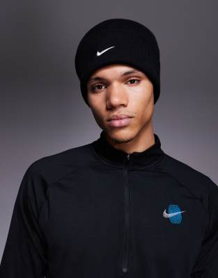 Nike Running Nike Peak Futura beanie in black