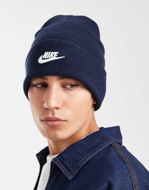 Nike – Peak Futura – Strickmütze in Marineblau - view 1