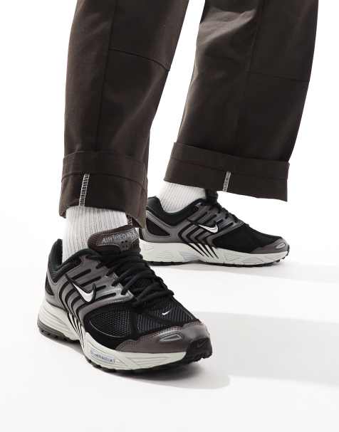 Nike Pegasus 2005 trainers in brown and metallic silver - view 1