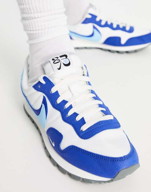 Nike Pegasus 83 sneakers in sail white and royal blue