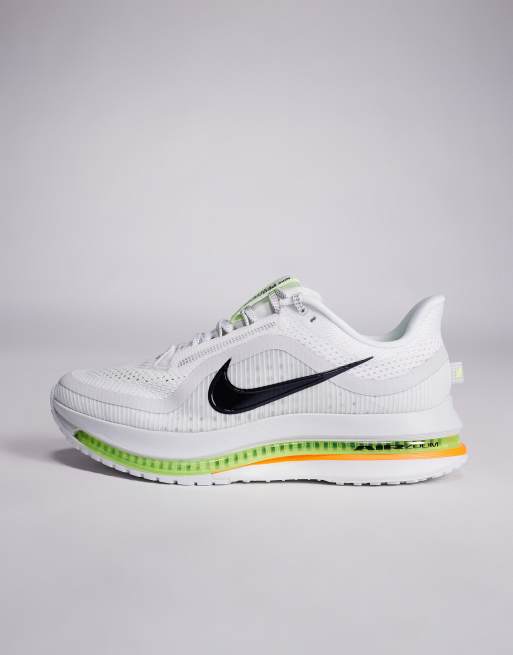 Nike Pegasus Premium sneakers in white and neon green , 2 of 5