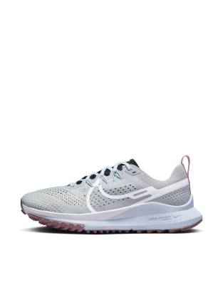 Shop Nike Pegasus Trail 4 Sneakers In Smokey Gray