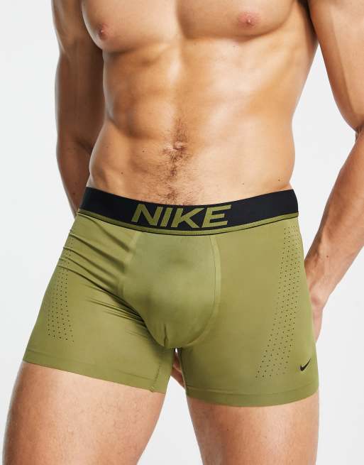 Nike Performance Dri-FIT Elite microfibre trunks in khaki