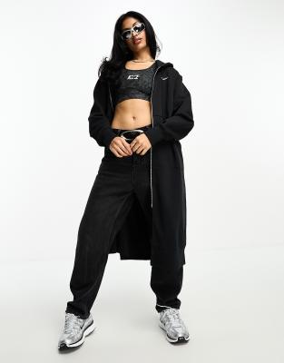 Nike trend fleece oversized best sale crop full zip hoodi