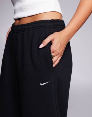 Nike Phoenix Barrel Leg Pants In Black