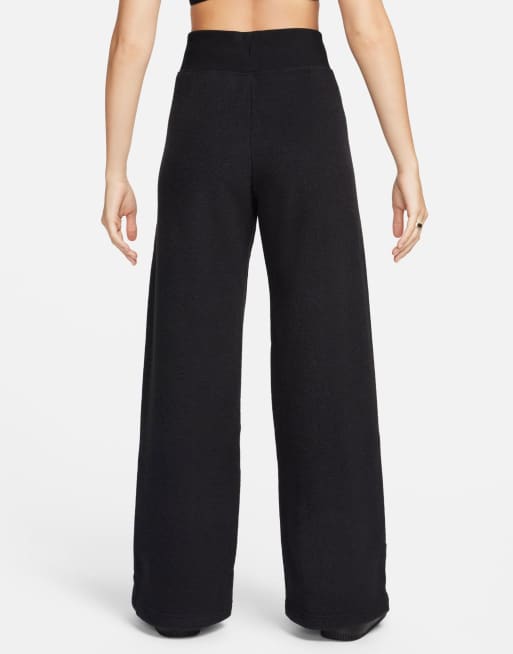 Nike – Phoenix – Czarne polarowe joggersy z szerokimi nogawkami , 2 z 4