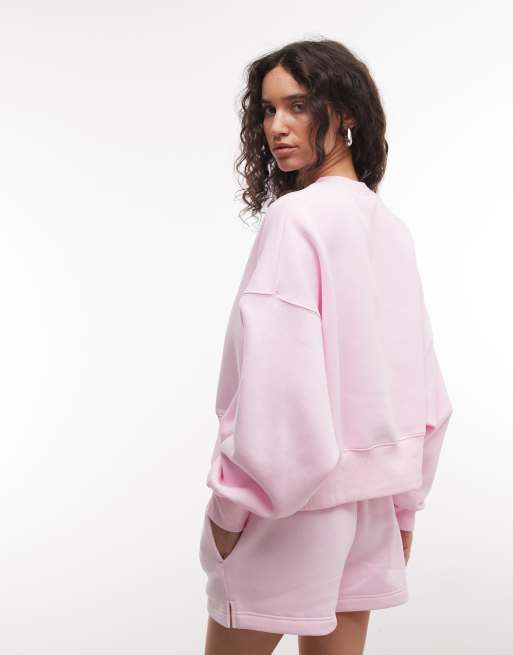 Nike - Phoenix - Felpa super oversize rosa chiaro , 4 di 4