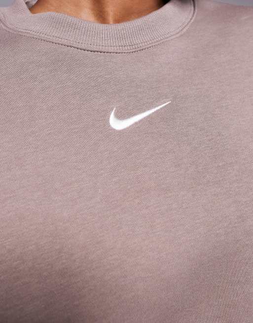 Nike – Phoenix Fleece – Brązowa bluza oversize, 3 z 4
