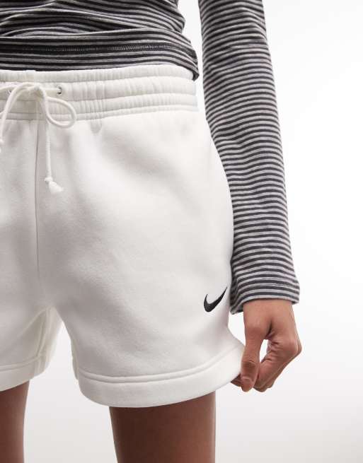 Nike - Phoenix Fleece - Cremefarvede shorts, 4 af 5