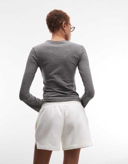 Nike - Phoenix Fleece - Cremefarvede shorts, 5 af 5