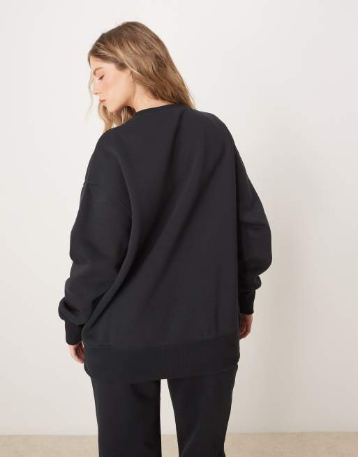 Nike – Phoenix Fleece – Czarna bluza oversize o przedłużonym fasonie, 3 z 4