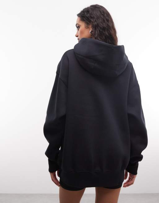 Nike – Phoenix Fleece – Czarna bluza oversize z kapturem, 4 z 4