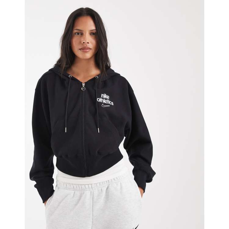 Nike Phoenix Fleece full zip hoodie in black | ASOS