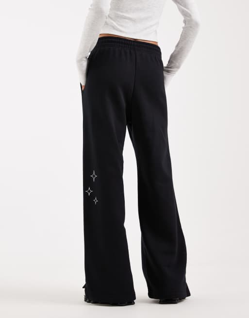 Nike Phoenix Fleece goddess rhinestone sweatpants in black , 5 of 5