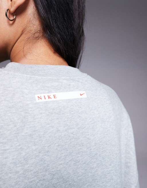 Nike Phoenix Fleece graphic sweatshirt in gray, 3 of 4