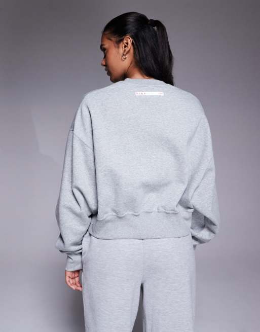 Nike Phoenix Fleece graphic sweatshirt in gray