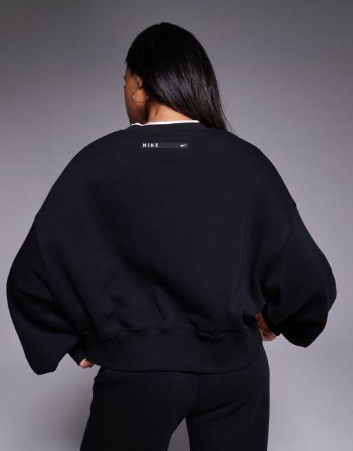 Nike – Phoenix Fleece – Gym Life – Svart sweatshirt med swoosh-logga, 3 av 4