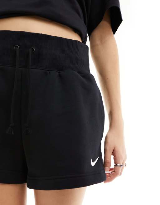Nike Phoenix Fleece high rise shorts in black