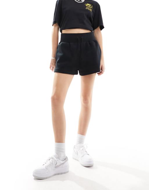 Nike Phoenix Fleece high rise shorts in black