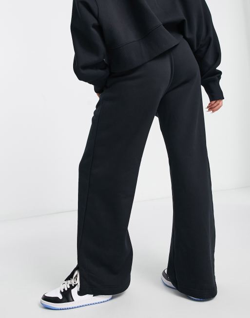 【HI FI FNK】Pantom Wide Sweatpants Nike Sportswear Phoenix Fleece Logo Light Orewood High Waist