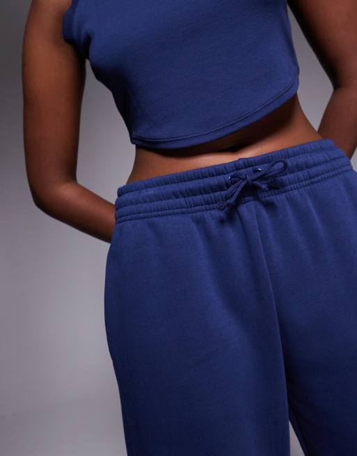 Nike Phoenix Fleece high waisted oversized cuffed joggers in navy, 3 of 5