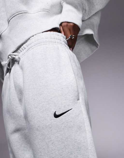 Nike Phoenix fleece high waisted oversized sweatpants in gray, 4 of 5