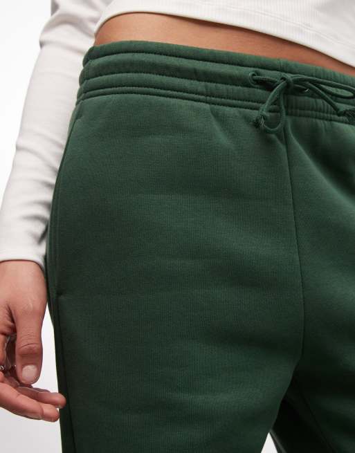 Nike Phoenix Fleece high waisted wide leg joggers in green, 3 of 5