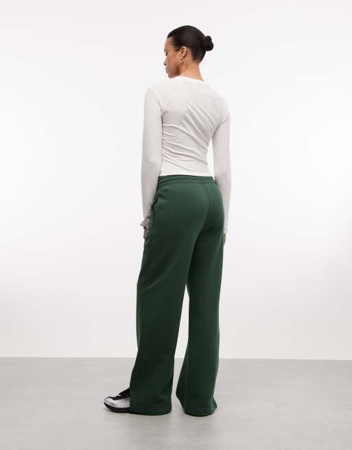 Nike Phoenix Fleece high waisted wide leg joggers in green, 5 of 5