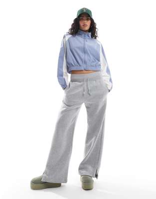 Nike Nike Phoenix Fleece high waisted wide leg joggers in grey
