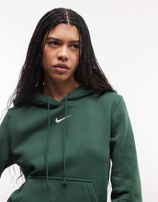 Nike Phoenix Fleece hoodie in green, 3 of 4