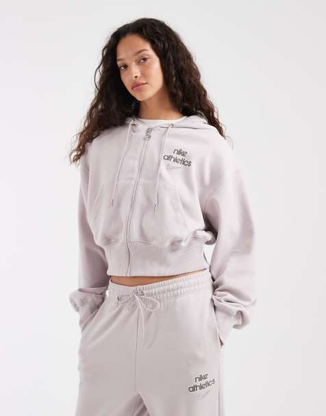 Nike - Phoenix - Fleece hoodie met rits in lila - view 1
