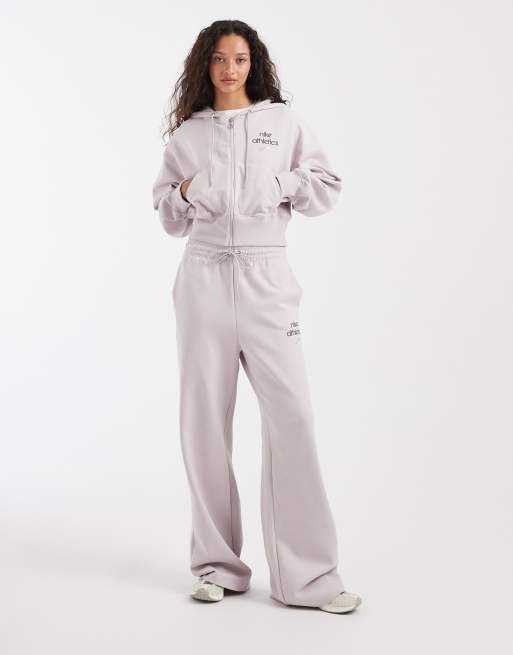 Nike - Phoenix - Fleece hoodie met rits in lila, 2 van 4
