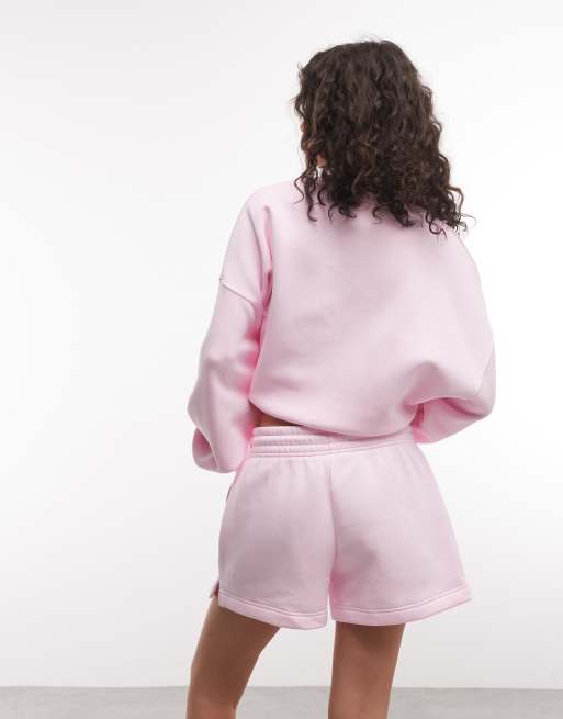 Nike – Phoenix Fleece – Jasnoróżowe szorty , 4 z 5
