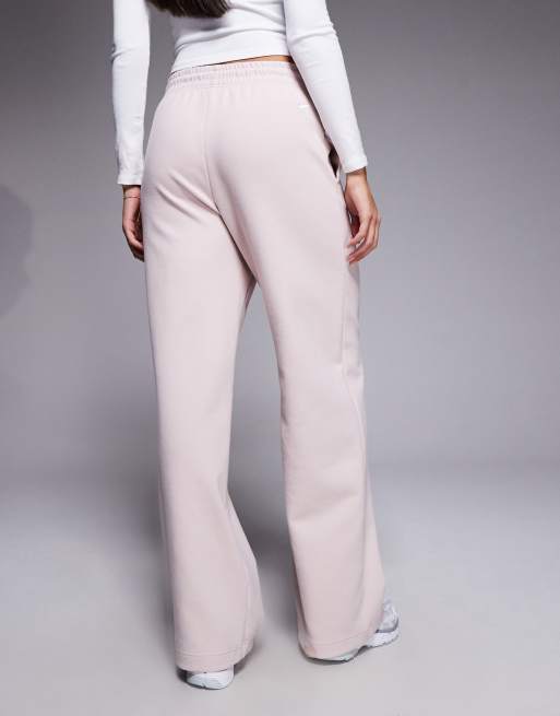 Nike - Phoenix Fleece - Joggers ampi rosa a vita alta, 2 di 5