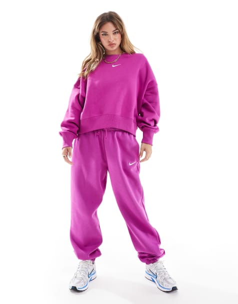 Nike Phoenix fleece joggers in purple - view 1