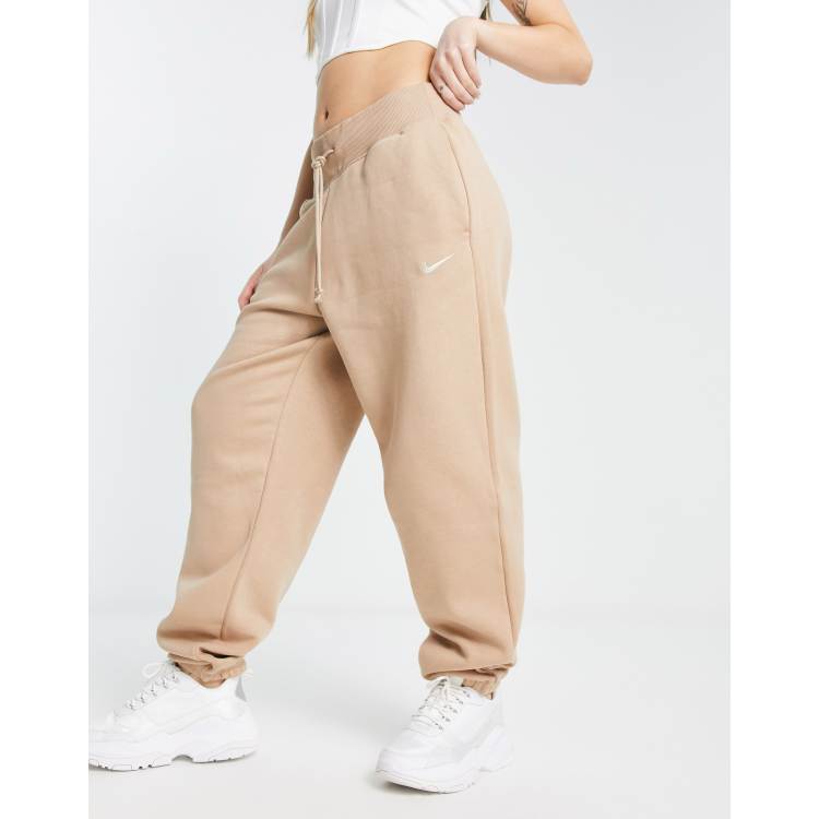 Nike Phoenix Fleece joggers in tan