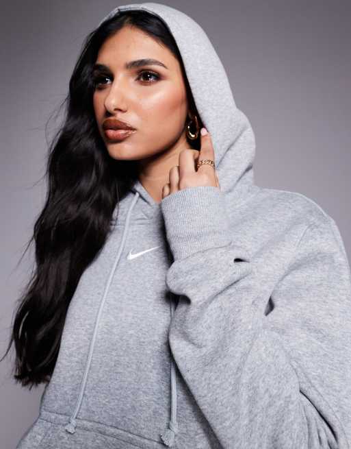 Nike – Phoenix – Fleece-Kapuzenpullover in Grau , 4 von 4