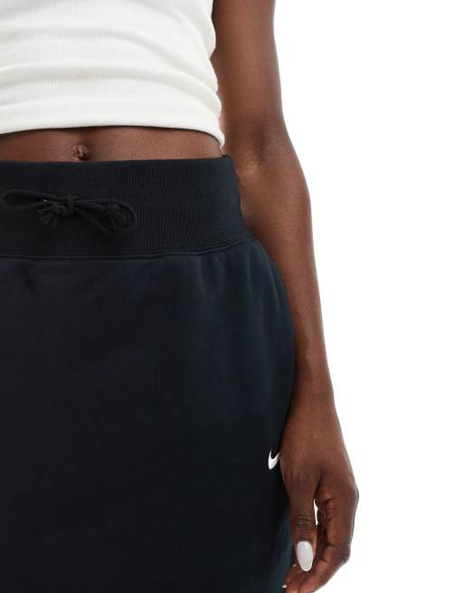 Nike Phoenix fleece mini skirt in black, 2 of 5