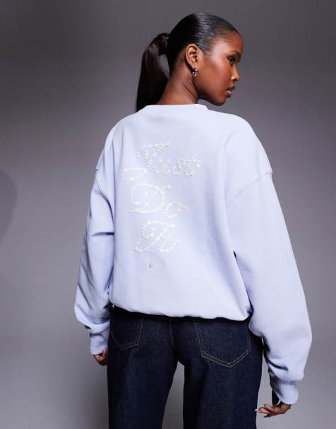 Nike Phoenix Fleece – Niebieska bluza oversize - view 1