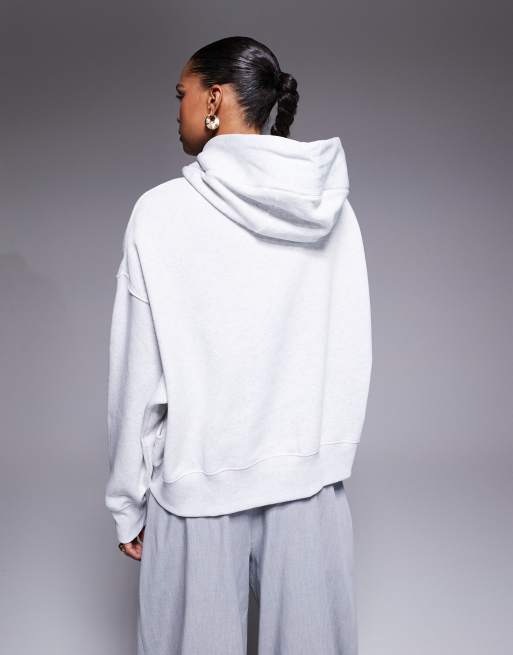 Nike Phoenix Fleece over oversized graphic hoodie in gray | ASOS