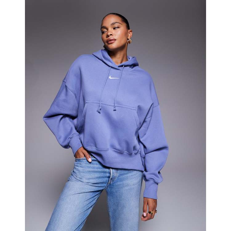 Nike Phoenix Fleece over-oversized hoodie in blue | ASOS