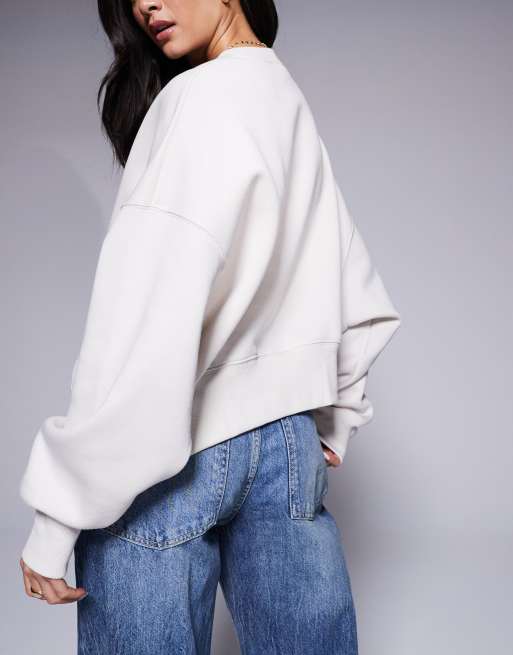 Nike Phoenix Fleece over-oversized sweatshirt in beige