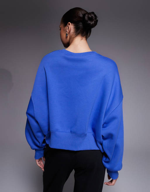Nike Phoenix Fleece over-oversized sweatshirt in blue, 4 of 4